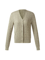 Linen Sequins Openwork Women Knit Cardigan GOELIA
