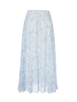 10MM Mulberry Silk Floral Print Women Skirt With Scrunchie GOELIA