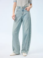 100% Cotton Denim Women Curved Jeans GOELIA