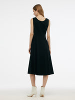 Lyocell Wool Blend Sweater And Knit Vest Dress Two-Piece Set GOELIA