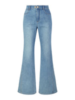 Cotton Denim Stretch Women Flared Jeans GOELIA