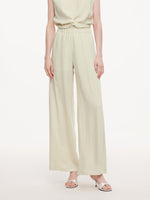 100% Acetate Straight Leg Women Pants GOELIA