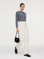 High-Waisted Stretch Wide Leg Women Knit Pants GOELIA
