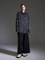 22MM Mulberry Silk Polka Dots H-Line Unisex Shirt GOELIA