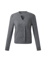 Cut Out V-Neck Long Sleeve Women Knit Top GOELIA