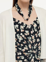 100% Cotton Strap Maxi Dress And Lyocell Cardigan Two-Piece Set GOELIA