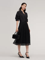 Lace Patchwork Women Maxi Dress GOELIA