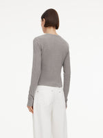 Stretch Round Neck Women Long Sleeve T-Shirt GOELIA