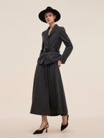 Worsted Wool Blend A-Line Women Skirt GOELIA