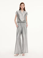 Acetate Blend Shirt And Pants Two-Piece Set GOELIA
