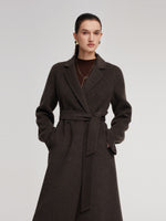 Camel Hair Wool Blend Women Wrap Overcoat GOELIA
