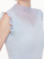 Ruffle Cuff Women Knit Tank Top GOELIA