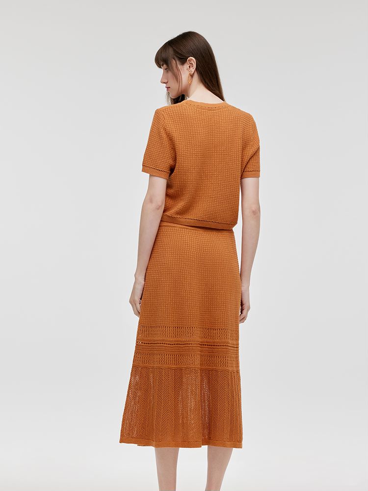 Round Neck Sleeveless Top and Skirts Set main image 1