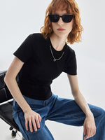 Slim Women T-shirt With Detachable Chain GOELIA