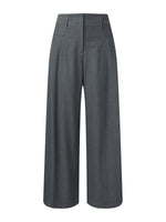 Wool Blend Women High Waisted Wide Leg Pants GOELIA