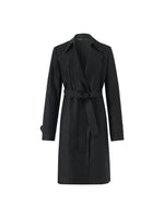 18 Momme Xiang Yun Silk Women Trench Coat With Belt GOELIA