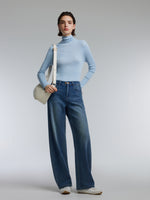 [Preview] 100% Wool Turtleneck Women Seamless Knit Top GOELIA