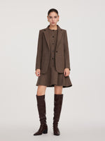 Washable Wool Blazer And Sleeveless Mini Dress Two-Piece Set GOELIA