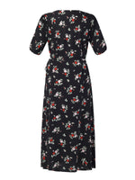 [Preview] 16MM Mulberry Silk Floral Print Women Maxi Wrap Dress GOELIA