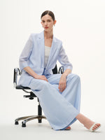 Tencel Acetate Blend 3/4 Sleeve Women Blazer GOELIA