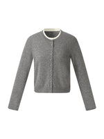 100% Cashmere Faux Two-Piece Women Cardigan GOELIA