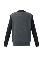 Wool Blend Vest And Mock Neck Top Two-Piece Set GOELIA