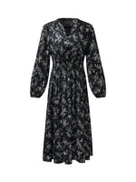Floral Print Gathered Waist Women Maxi Dress GOELIA