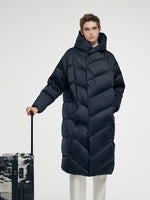 Unisex Hooded Long Goose Down Coat GOELIA