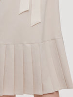 Pleated Sleeveless Mini Dress And Shirt Two-Piece Set With Ribbon GOELIA