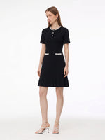 Beaded Round Neck Women Mini Dress GOELIA