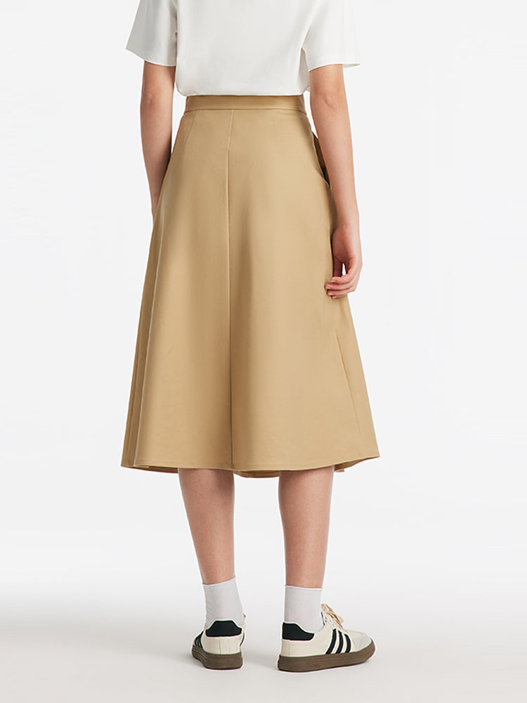 Pleated A-Line Women Half Skirt GOELIA