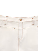 100% Cotton Denim Women Slim Fit Shorts With Belt GOELIA