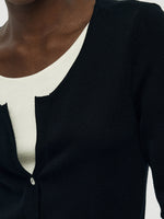 Wool Patchwork Women Long Sleeve Knit Top GOELIA