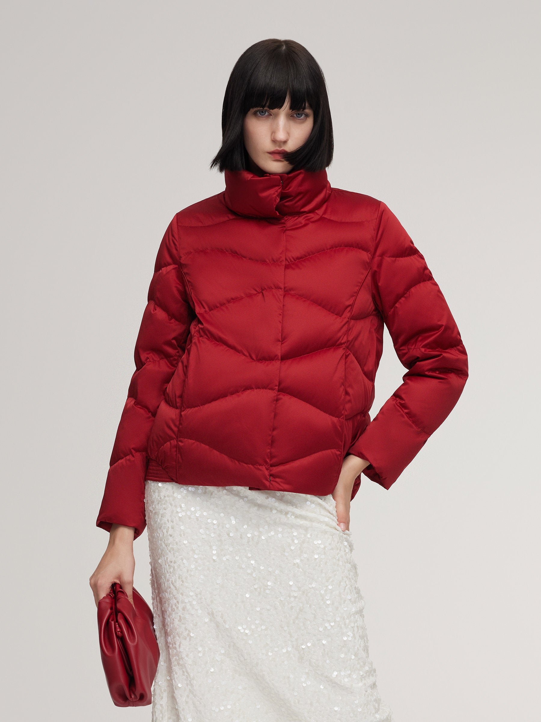 [Preview] Windproof Magnetic Snap Goose Down Jacket GOELIA