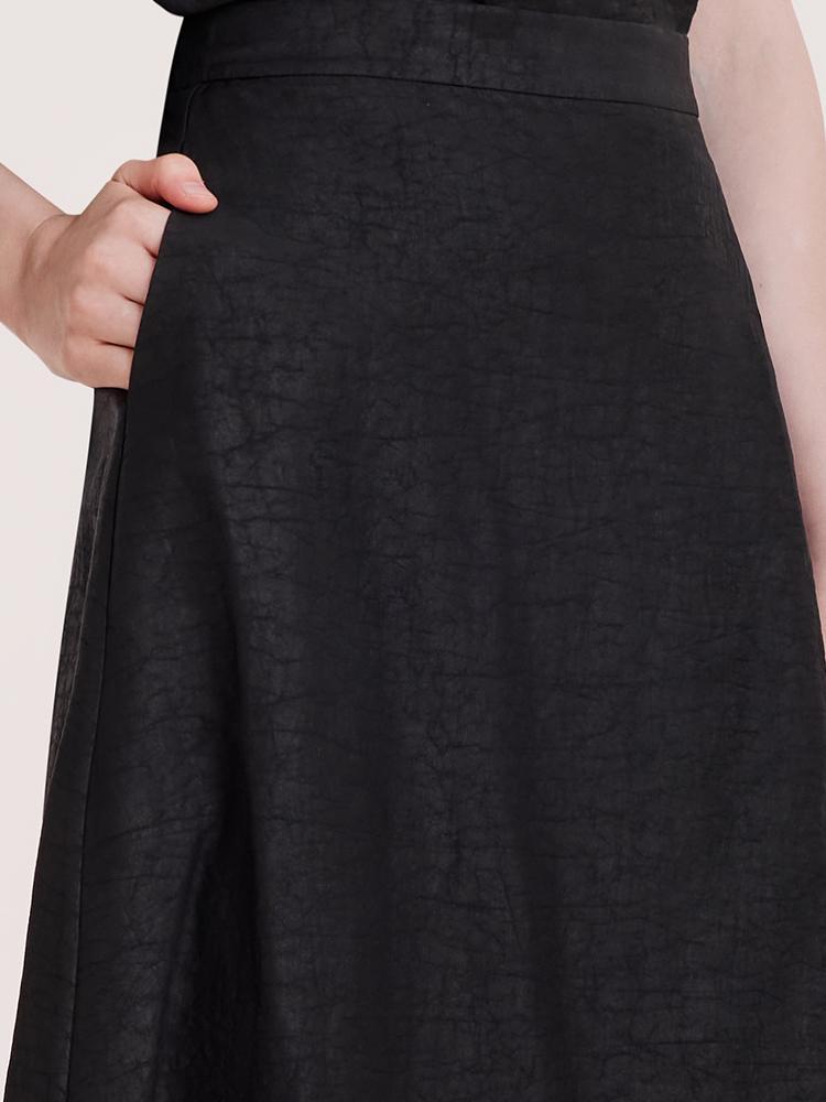 Xiang Yun Silk A-line Waisted Skirt GOELIA