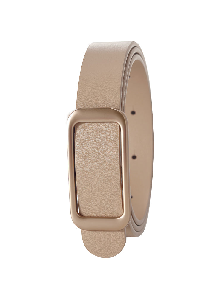 Light Camel Women Leather Belt GOELIA