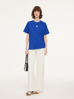 Asymmetrical Hem Heart Decorated Women T-Shirt GOELIA