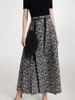 Rose Jacquard Pleated Women Mamianqun With Bottomed Skirt GOELIA