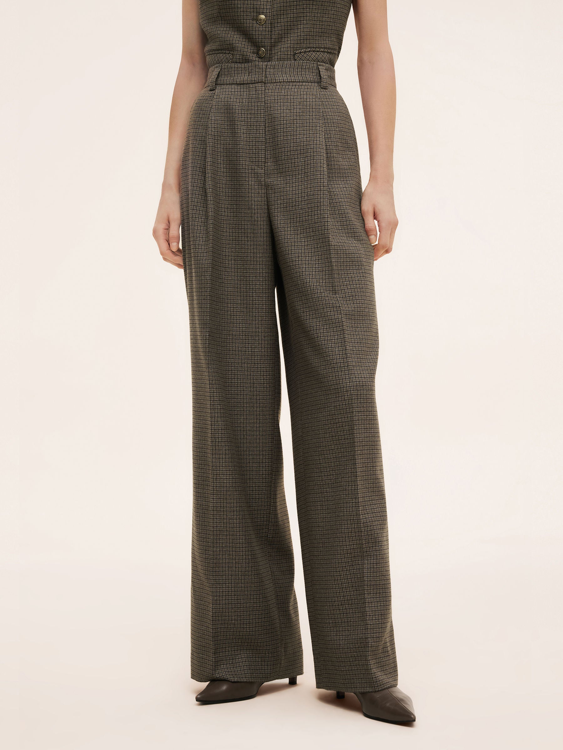 [Preview] Plaid Women Straight Leg Pants GOELIA