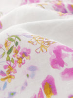 100% Linen Rose Print Women Halterneck Slip Maxi Dress GOELIA