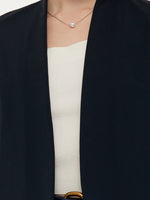 Machine Washable Wool Collarless Unisex Blazer GOELIA