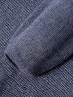 Cashmere Mulberry Silk Blend Boat Neck Women Knit Top GOELIA