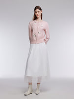 Textured Sheep Embroidered Women Cardigan GOELIA