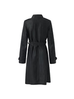 18 Momme Xiang Yun Silk Women Trench Coat With Belt GOELIA