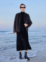 Velvet Sequins Women Mermaid Skirt GOELIA