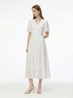[Preview] Tencel Blend V-Neck Women Maxi Dress GOELIA