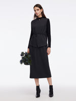 Knit Tank And Skirt And Long Sleeve Top Three-Piece Set GOELIA
