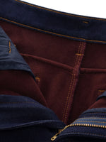 Denim Fleece Lined Women Curved Jeans GOELIA