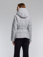 [Preview] Gathered Waist Belted Hooded Goose Down Jacket GOELIA