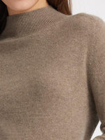 Cashmere Mock Neck Women Sweater GOELIA